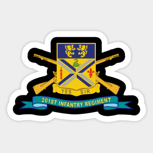 201st Infantry Regiment - w Br - Ribbon X 300 Sticker